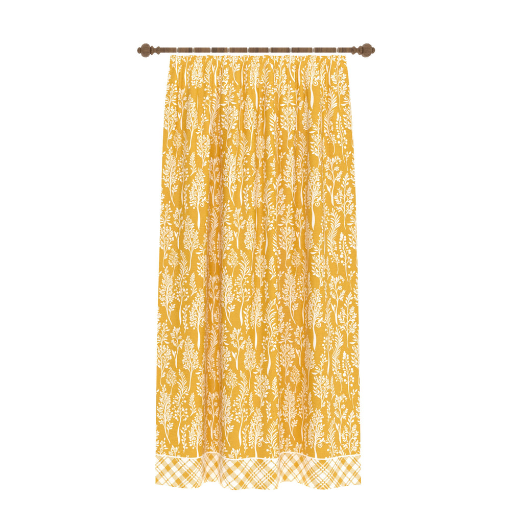 Alder Floral Yellow Curtain