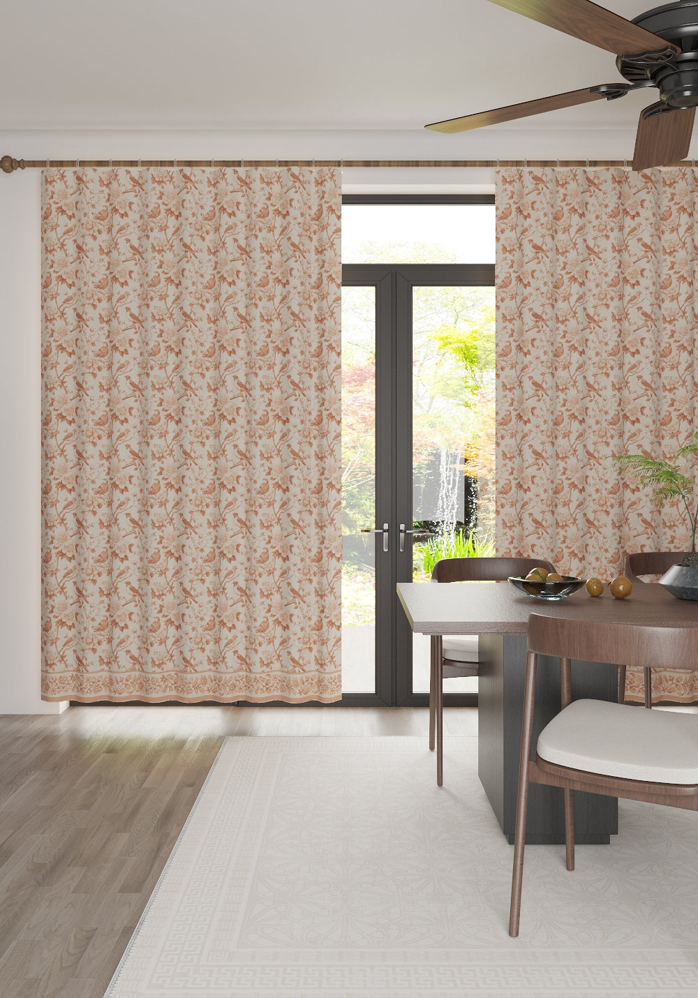 Isolde Burnt Orange Curtain