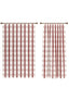 Jessamine Red Check Curtain