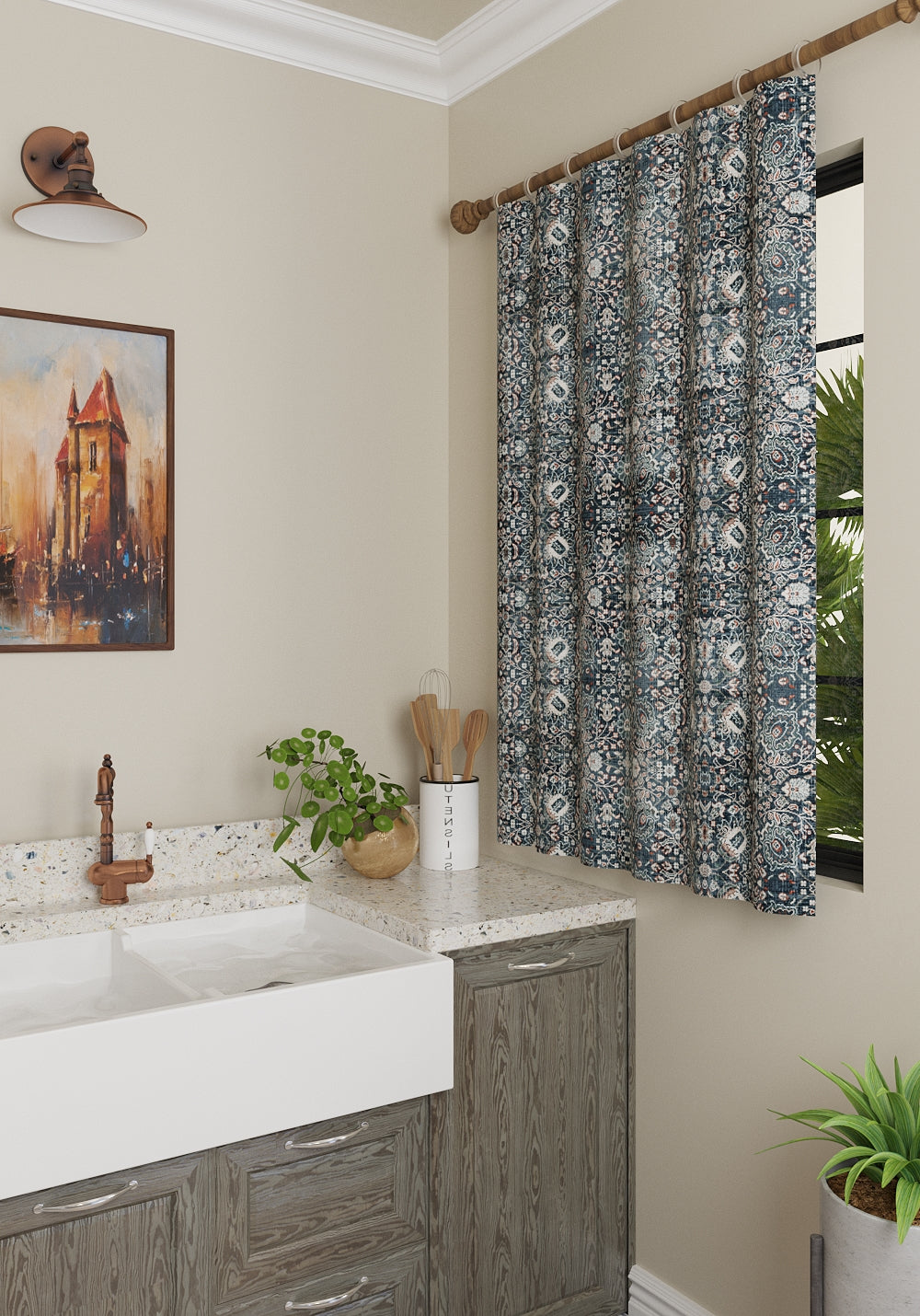 Dorothy Navy Boho Curtain