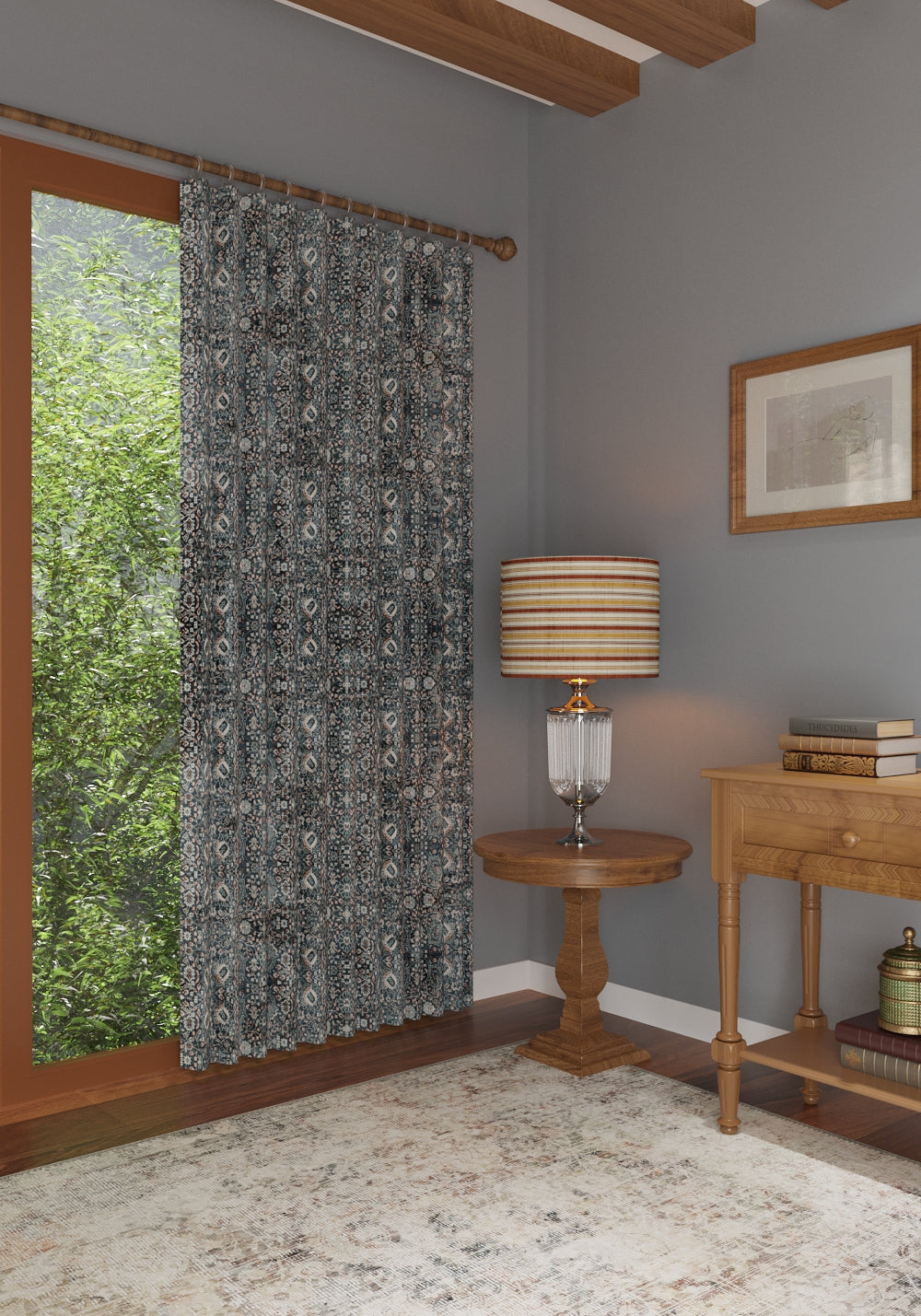 Dorothy Navy Boho Curtain