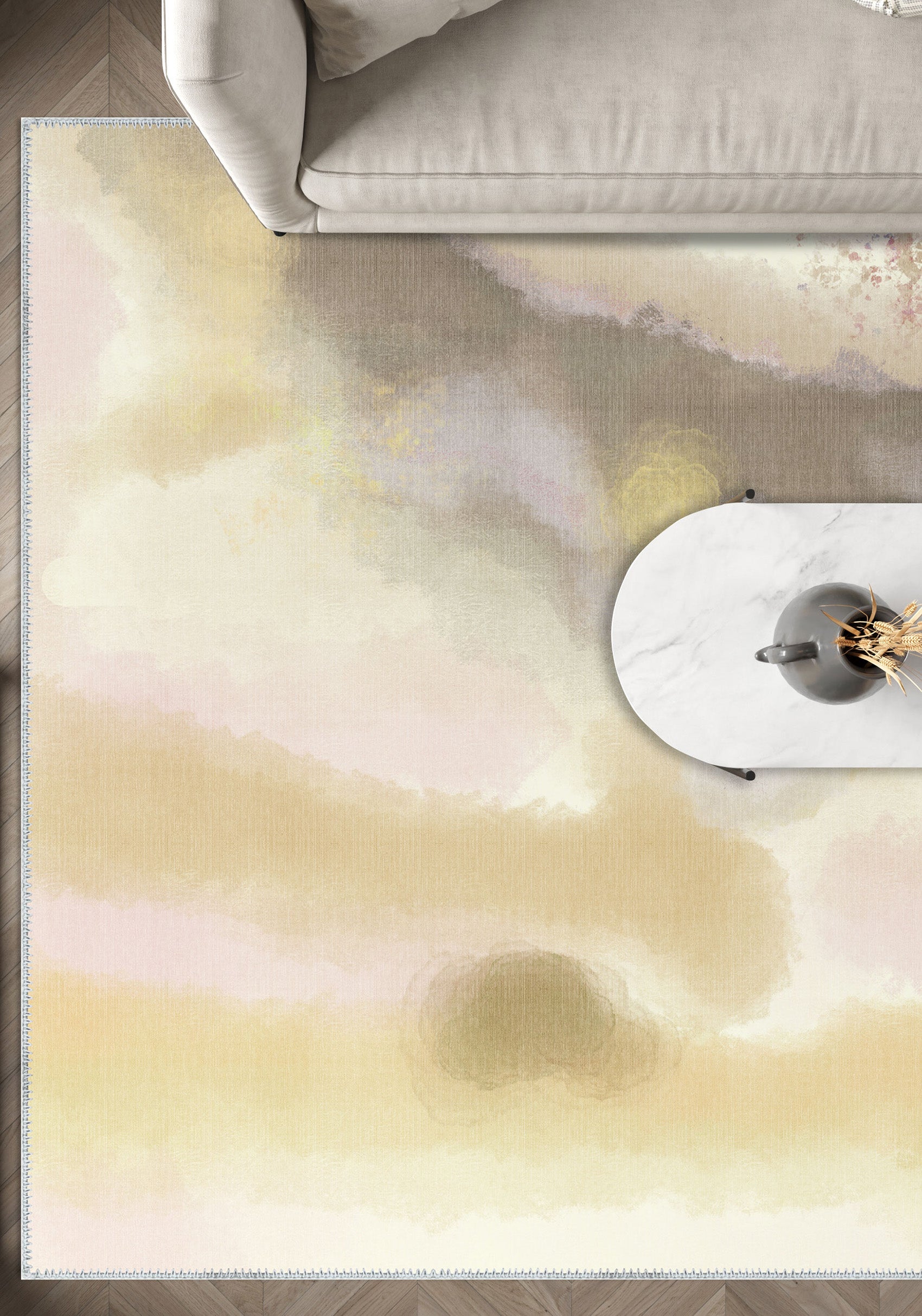 Icarus Abstract Cream Rug