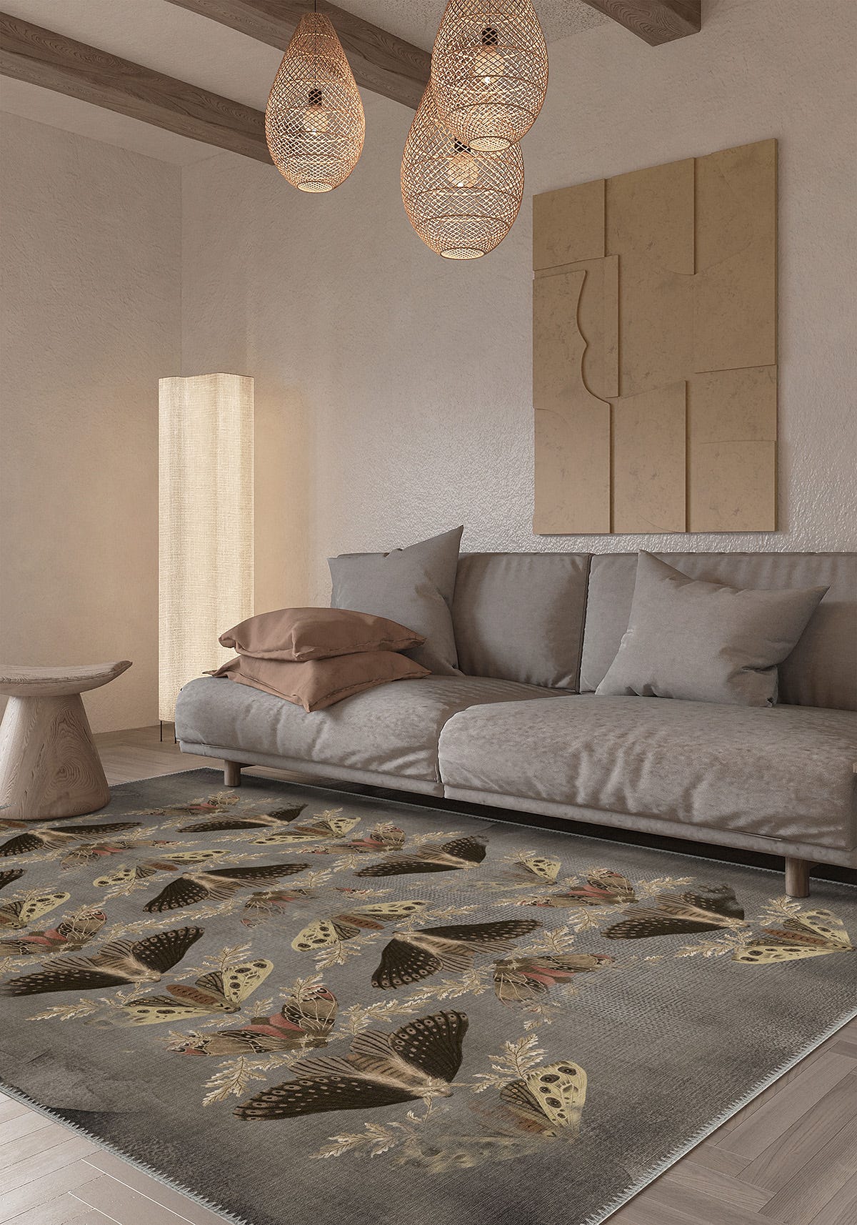Celestia Washable Moth Rug