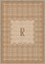 Marisa Beige Customizable Monogram Rug