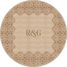 Marisa Beige Customizable Monogram Rug