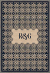 Marisa Navy Monogram Personalised Rug