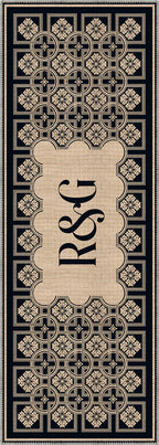 Marisa Navy Monogram Personalised Rug