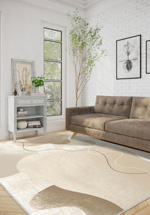 Alindra Beige Modern Rug
