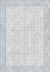Alexis Blue Bordered Grey Rug