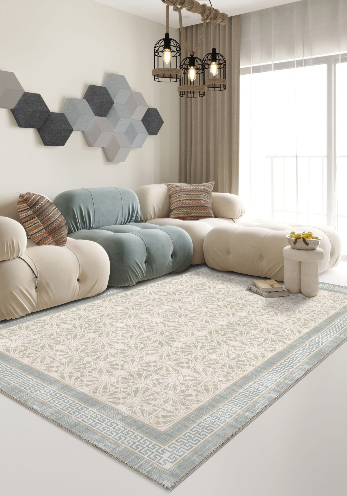 Alexis Washable Bordered Rug