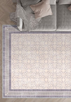 Alexis Bordered Purple Rug