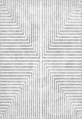 Kylie Grey Modern Striped Rug