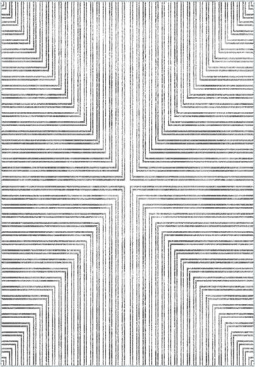 Kylie Grey Modern Striped Rug