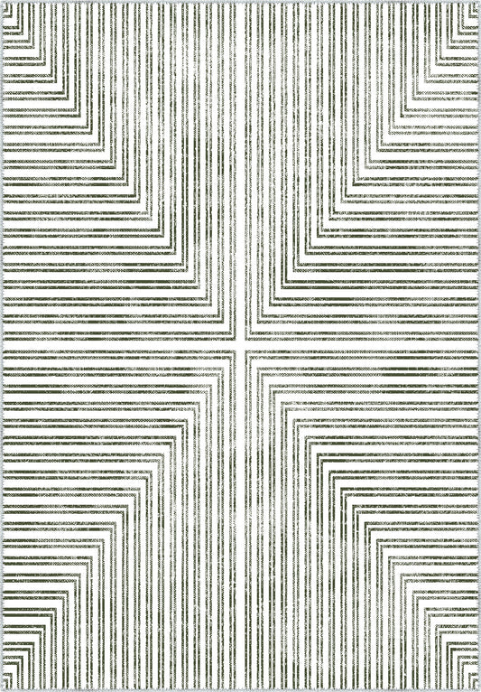 Kylie Striped Modern Rug - Green