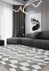 Mini Grey Checkered Rug