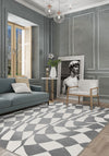 Mini Grey Checkered Rug