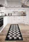 Elysandra Black and White Modern Rug