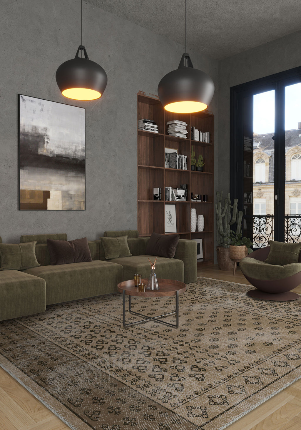 Luca Brown Tribal-Ethnic Rug