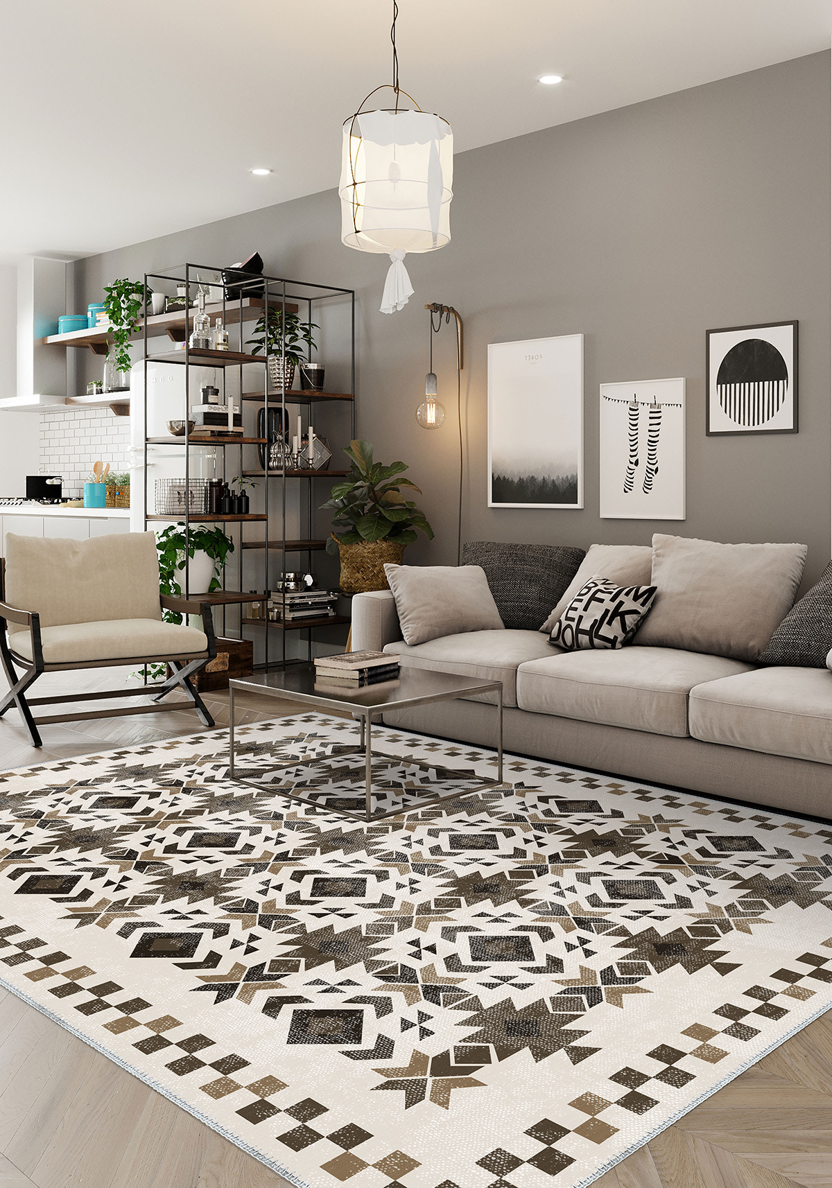 David Brown Boho Rug