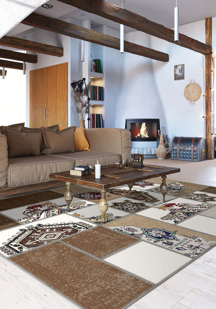 Cedric Patchwork Washable Rug