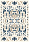 Henry Blue Brown Distressed Washable Rug