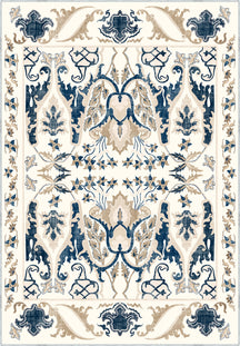 Henry Blue Brown Distressed Washable Rug