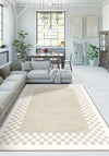 Gawain Beige Checkered Rug