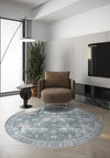 Zachary Blue Grey Distressed Rug