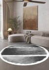Vionette Grey Abstract Washable Rug