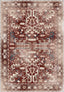 Grace Erased Burgundy Washable Rug