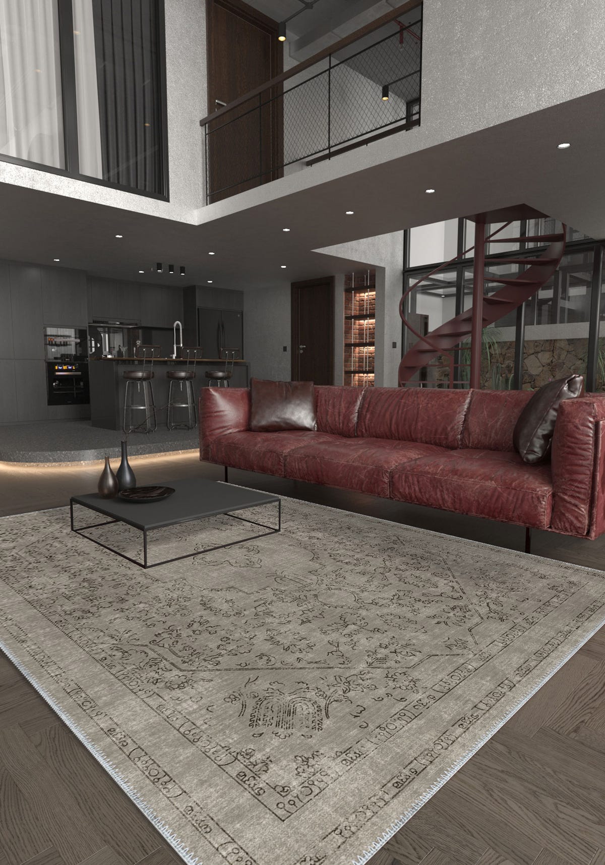 Gabriel Grey Washable Rug