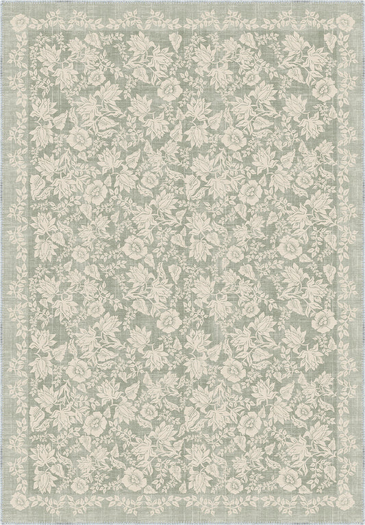 Minora Floral Sage Green Rug