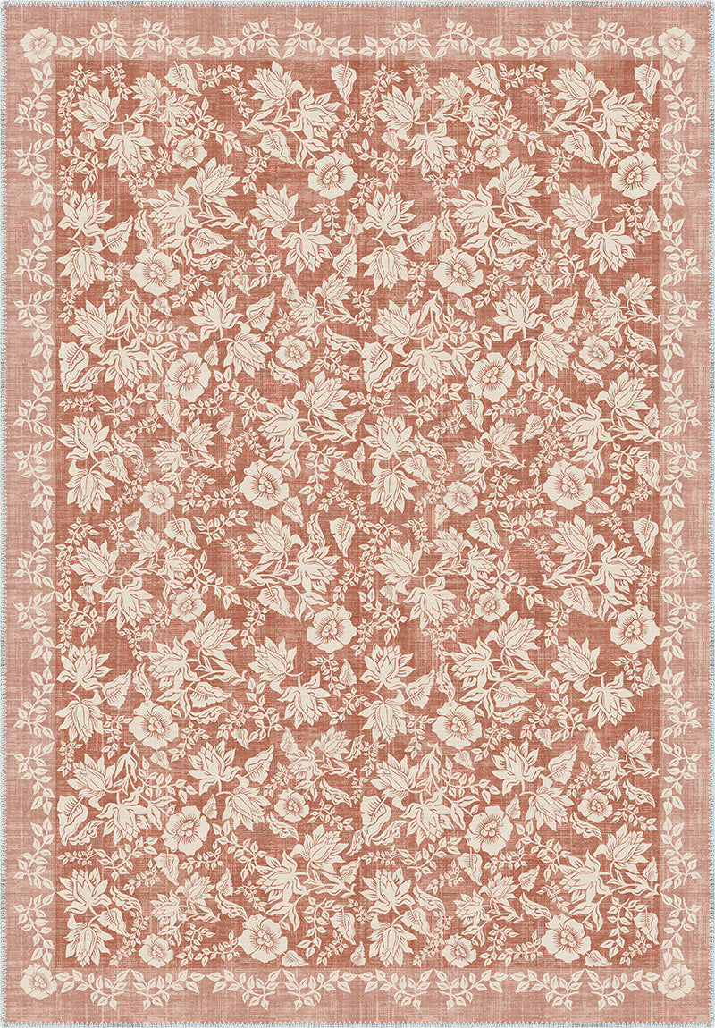 Minora Washable Floral Rug
