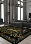 Merillo Black Botanical Rug