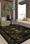 Merillo Black Botanical Rug