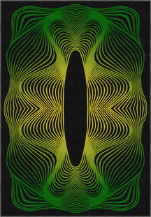 Optio Black Green Futuristic Rug