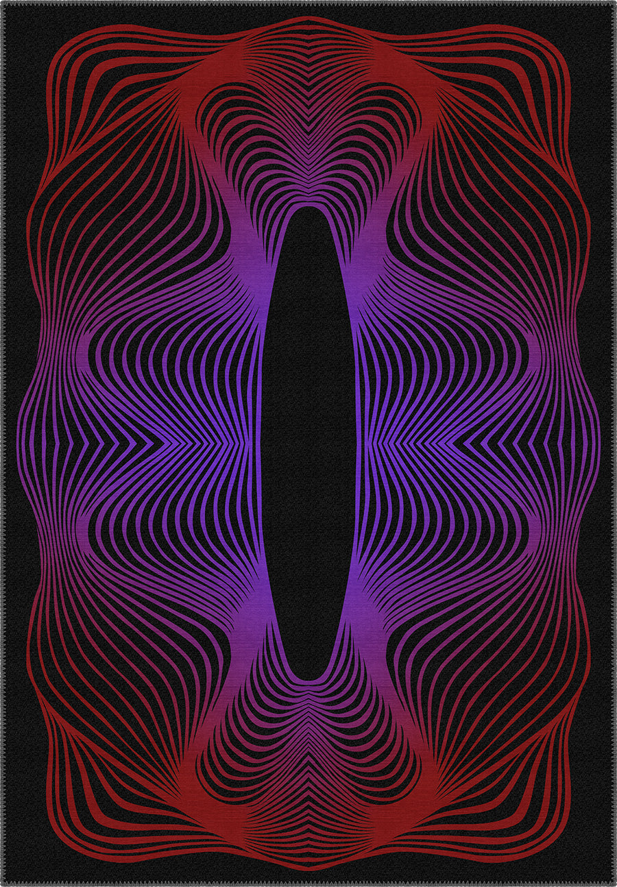 Optio Purple Op Art Rug