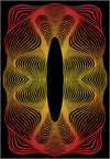 Optio Black Orange Psychedelic Art Rug