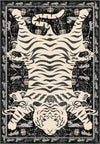 Tashi Black and White Tiger Pelt Rug