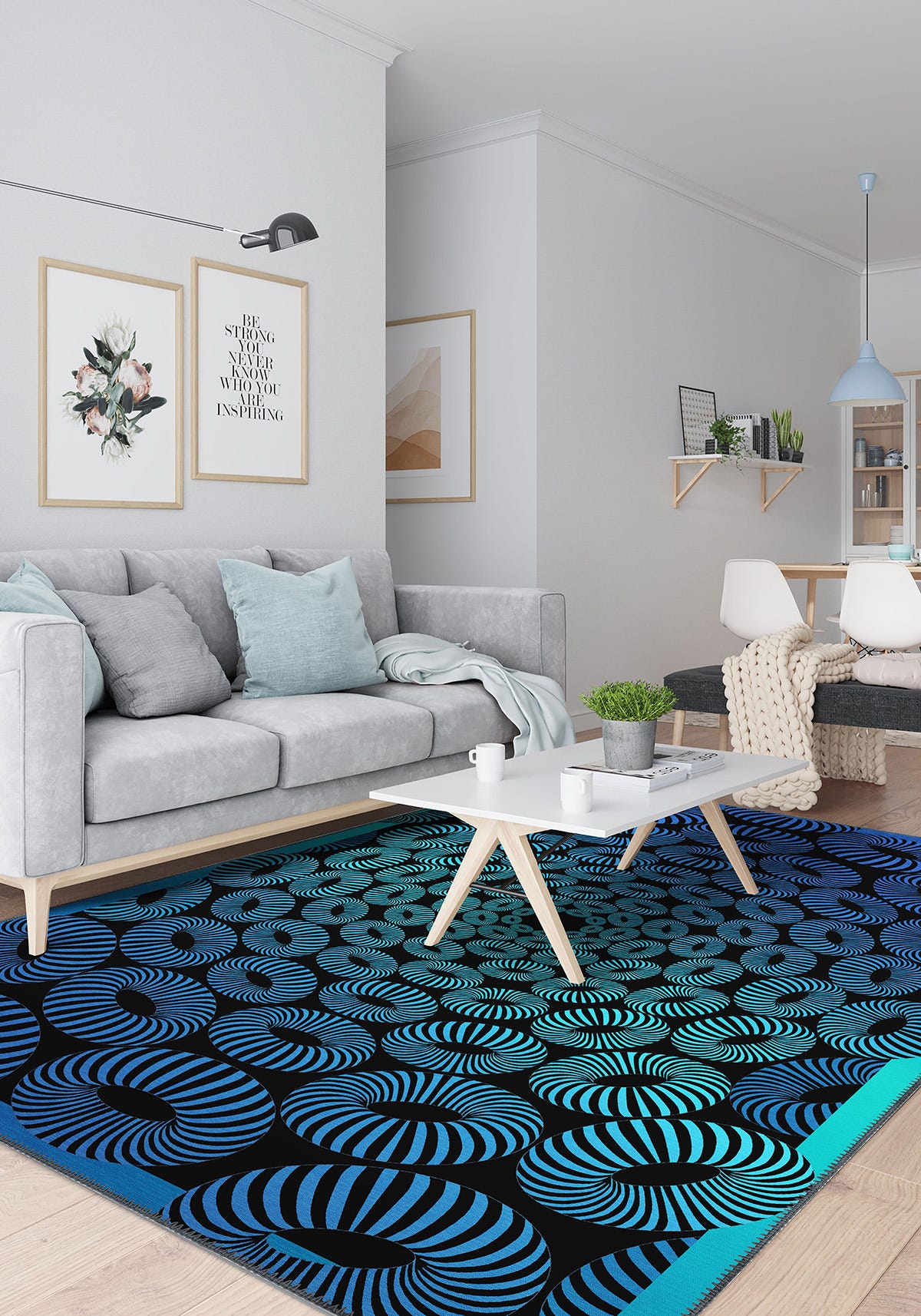 Lorelai Optical Art 3D Rug