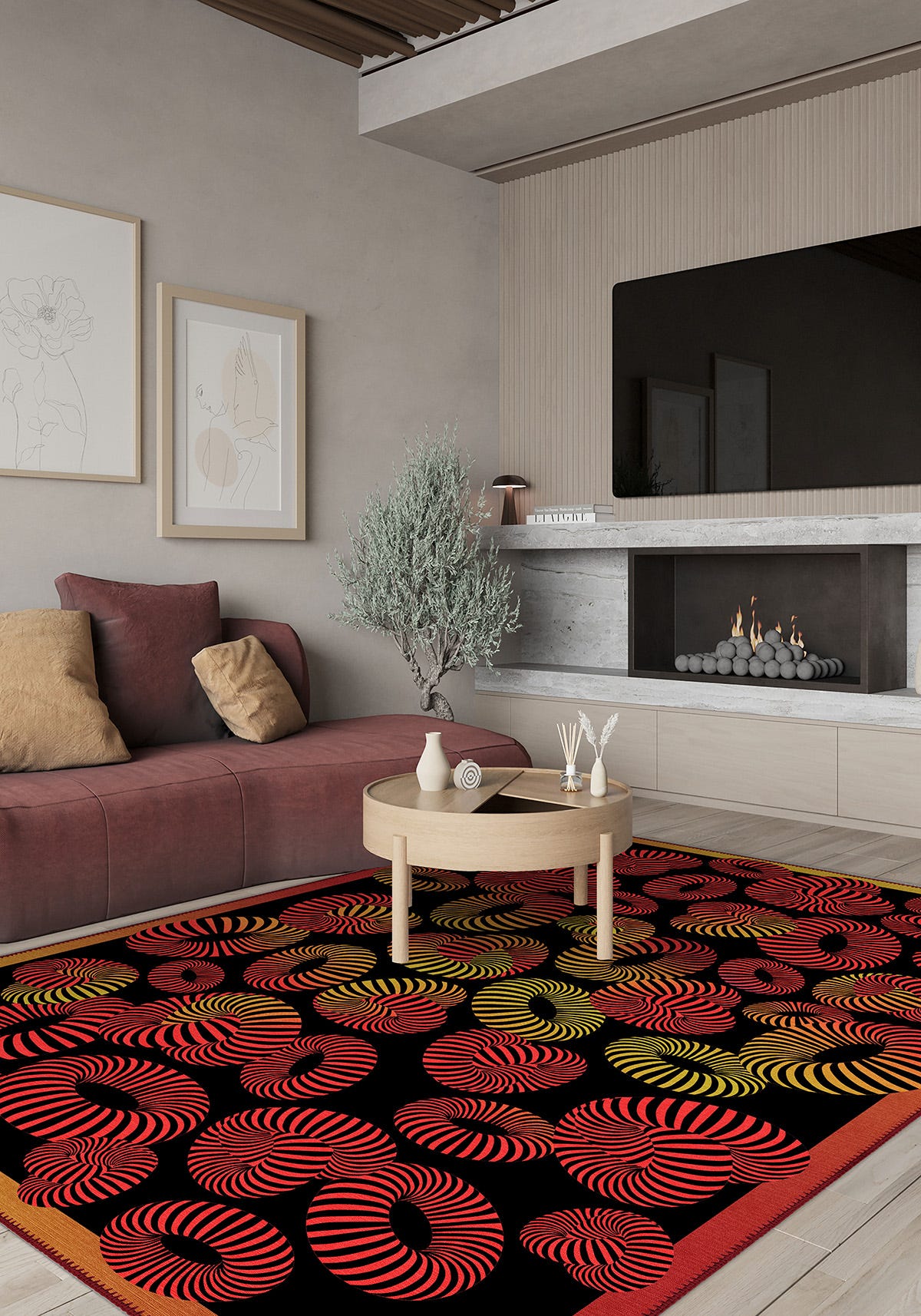 Lorelai Colourful Geometric Rug