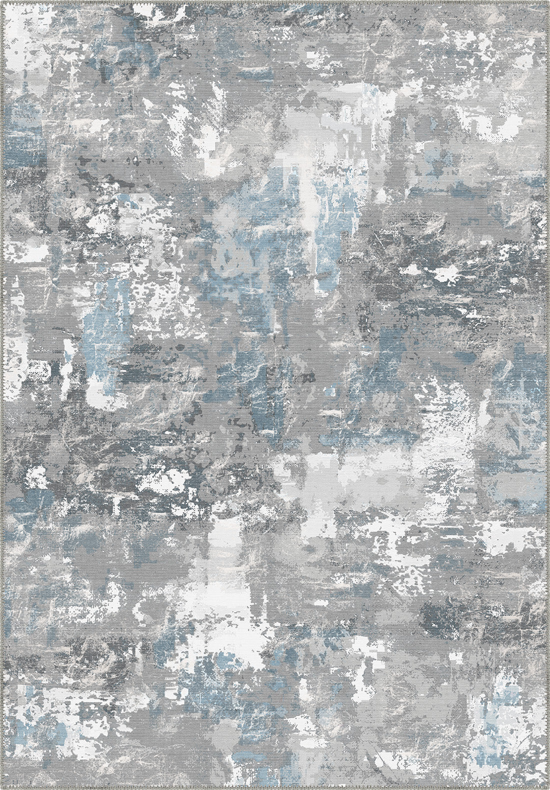 Matthew Grey Blue Abstract Rug | Rugette Area Rug