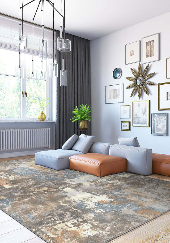 Matthew Abstract Washable Rug