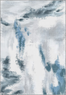 Zarina Grey Blue Ikat Rug