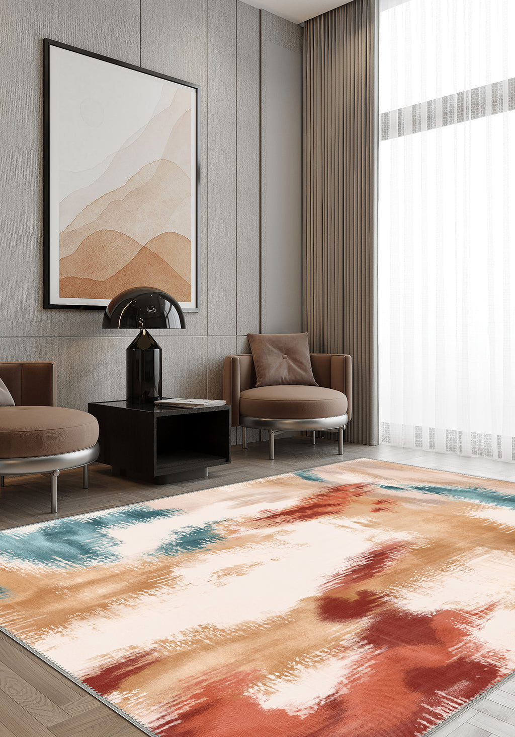 Zarina Terracotta Ikat Rug