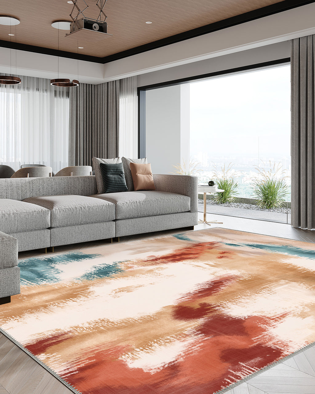 Zarina Terracotta Ikat Rug