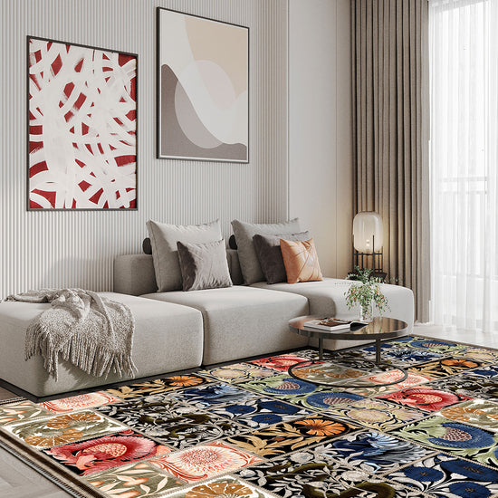 Floral rug for living room.