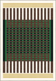 Quillon Green Plaid Rug