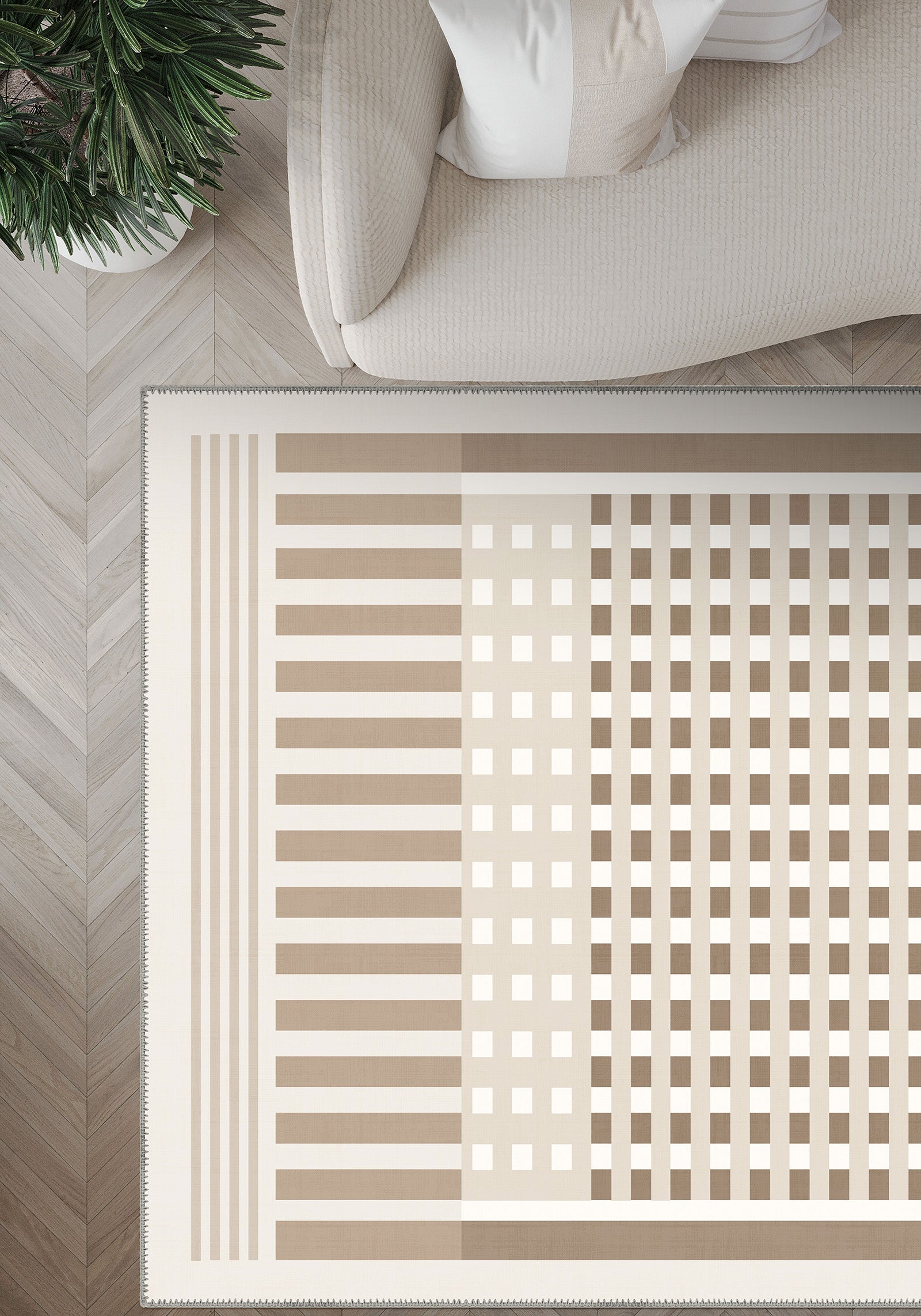Natural rug for living room