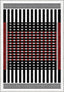 Quillon Black and White Striped Rug